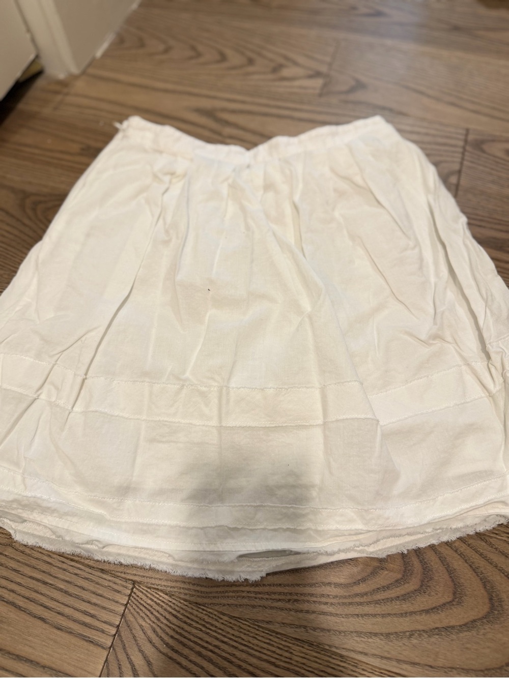 Madewell White Cotton Circle Skirt